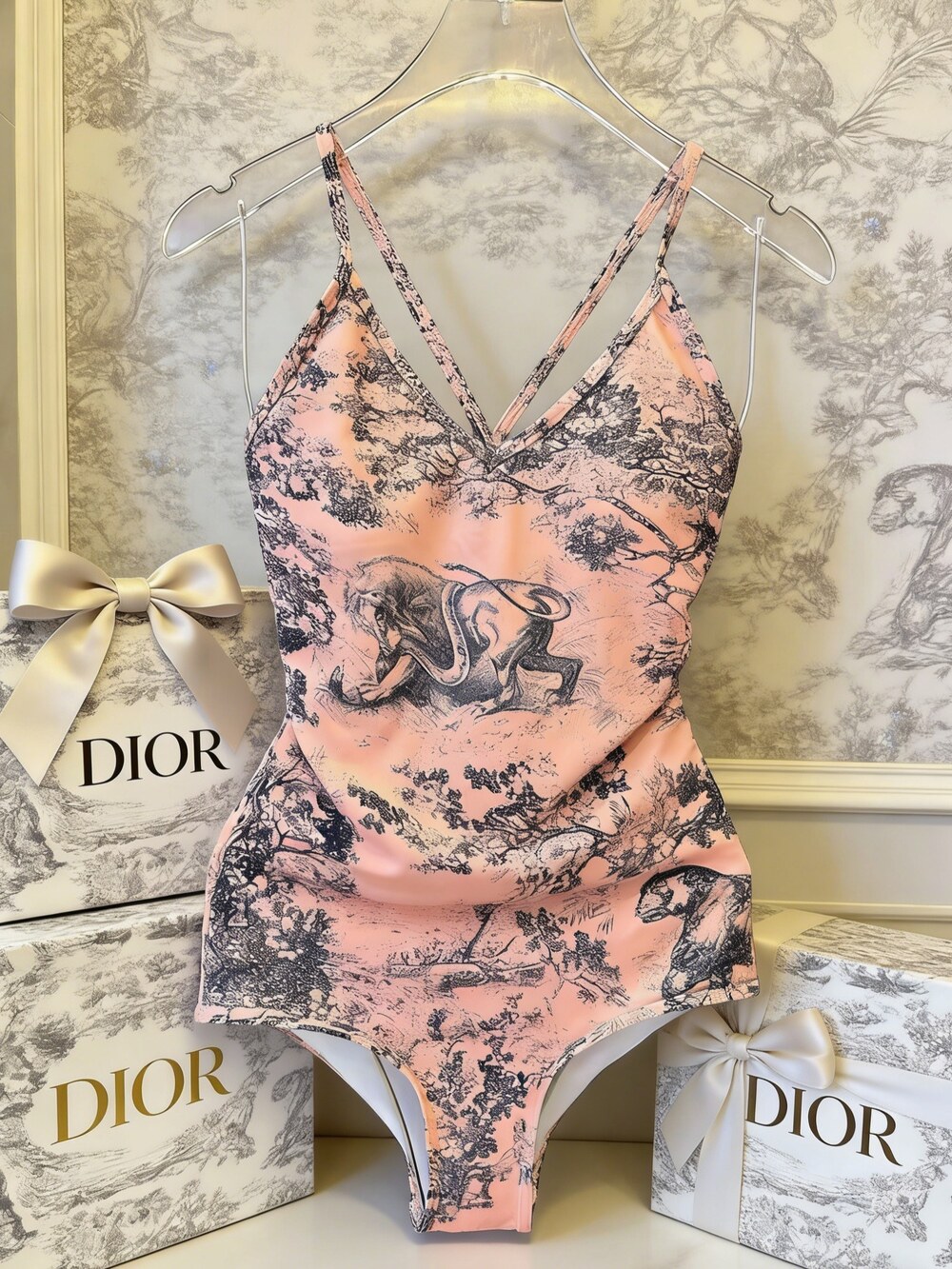 Dior Artistic Animal Print Bathing Suit